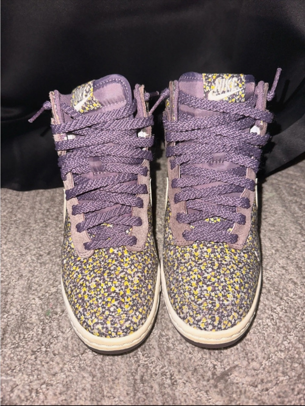 Nike Dunk Sky Hi Liberty Purple/Yellow Floral Hidden Wedge